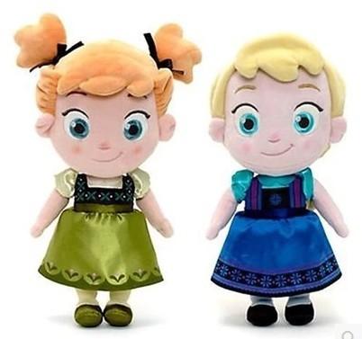 Quality Small Girls Disney Plush Toys Elsa And Anna Frozen Baby Dolls 30cm for sale