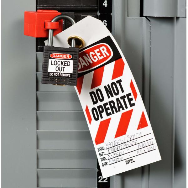 Nylon PA Circuit Breaker Lockouts , Red Circuit Breaker Loto Devices