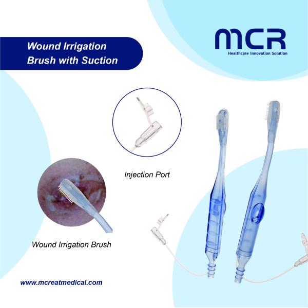 Medical Suction Toothbrush With Irrigation Port For Cleaning