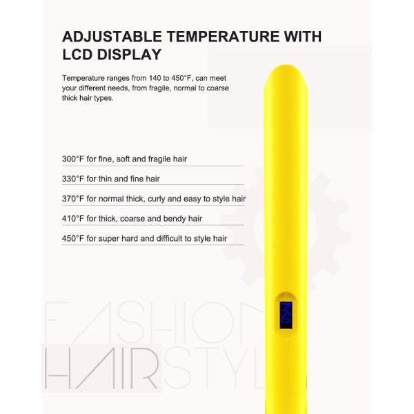35W Adjustable Temperature Infrared Flat Iron Titanium Plate Suitable For All Hair