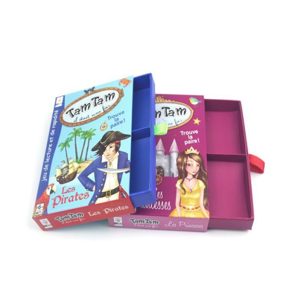 Eco Friendly Pink Cardboard Drawer Box For Display Off Set Printing Service