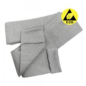 Buy cheap 90% Polyester 10% Carbon Fiber Tubular ESD Antistatic Rib Circular Knit Fabric For Cuffs product