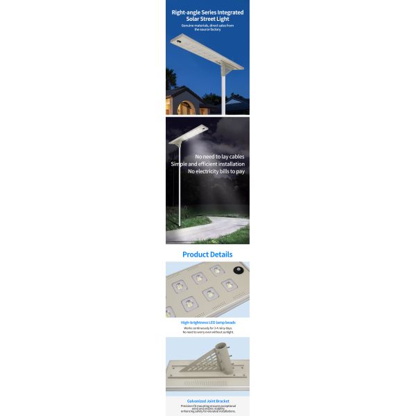LED Solar Street Light Commercial Grade, All-Weather, Security Lighting for Street & Courtyard