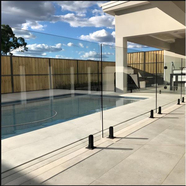 Frameless Glass Balcony Railing Modern Galvanized Easy Install