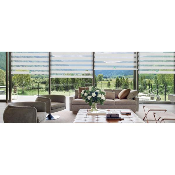 Semi Blockout Roller Blind 29% Polyester Sun Blocking Mesh Fabric