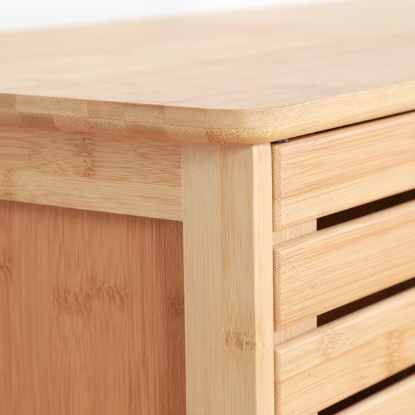 ODM Double Shutter Bamboo Kitchen Storage Cabinet Modern