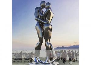 Buy cheap Square Decoration Modern Stainless Steel Sculpture Metal Lover Sculptures product