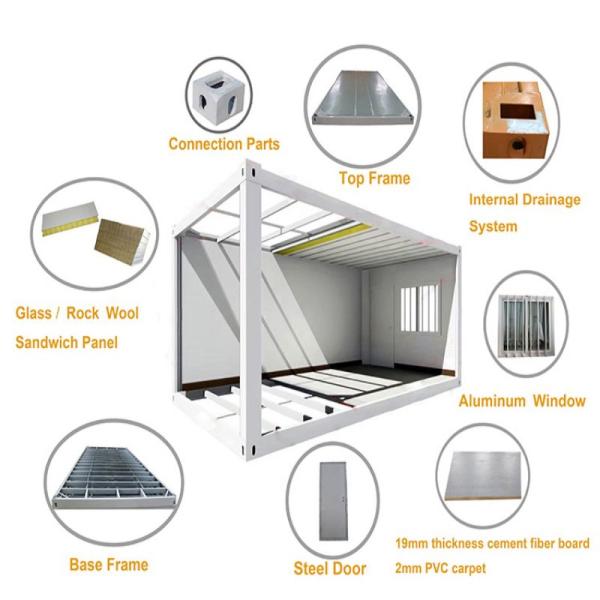 Modern Design Mobile Living Container House with Luxury Insulated Glass Steel Sunrooms