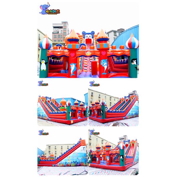 Ocean Octopus Bouncy Castle Inflatable Jumping Bouncing House With Slide