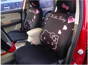 China 10pcs car seat cover hello kitty auto car cushion black color car supplies on sale