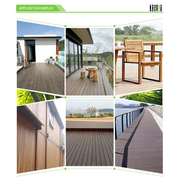 Waterproof Bamboo Deck Boards With Smooth Easy Prolapse Concrete Surface