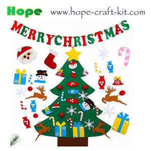 China Merry Christmas Tree Decoration Hanging Pendants Felt Craft DIY Material for Kid  Ornament Creative Craft Kits OEM ODM on sale