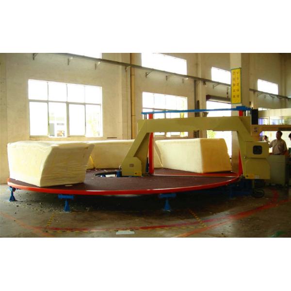 Auto Circle Rotary Horizontal Foam Cutting Machine , Polyurethane / Pu Sponge Cutter