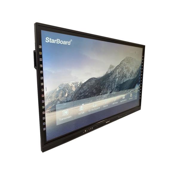 Android 11 Interactive Touch Screen Monitor Colored Side Bar 55 65 75 86 Inch Whiteboard Interactive For Office Kids