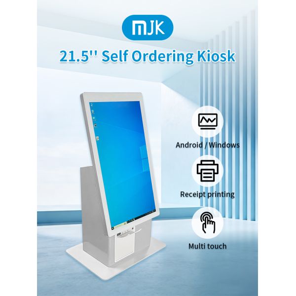 MJK 55 Inch Interactive Kiosk Touch Display Floor Standing Video Wall Advertising Screen for Indoor Self Elevator Airport