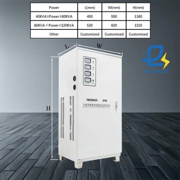 80KVA 3 Phase Voltage Regulator/Stabilizer 50Hz 60Hz Servo Type Voltage Stabilizers