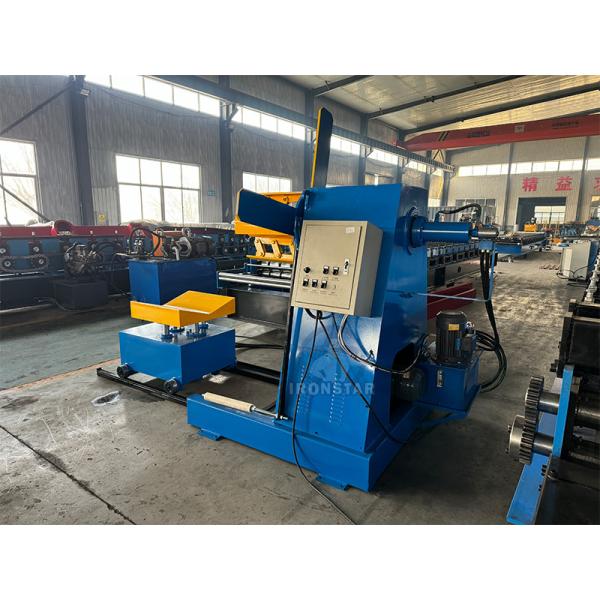 5 Ton Hydraulic Decoiler With Coil Car, 500mm Width Automatic Uncoiling Equipment For Roll Forming Line