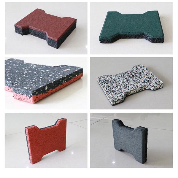 Horse Stable Easy Installation Interlocking Rubber Tile Rubber Dog Bone Paver Tile