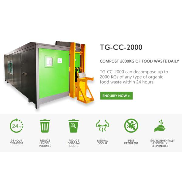 Ecofriendly Commercial Food Waste Composting Machine Kitchen Waste Recycling