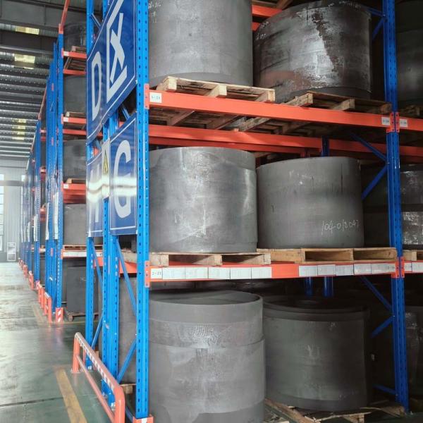 Pallet rack loaded with warehouse goods