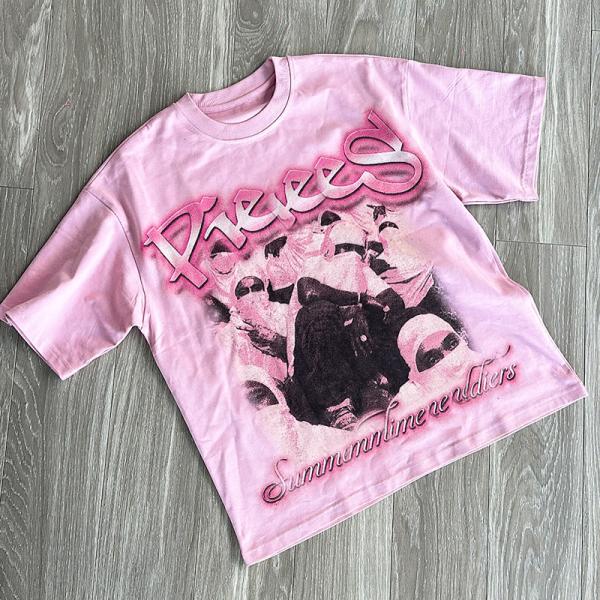 Custom Print DTG Logo Plus Size Blank Oversized Acid Wash Vintage Tee Loose Short Sleeve Casual Men's T-shirts Cotton T-shirts
