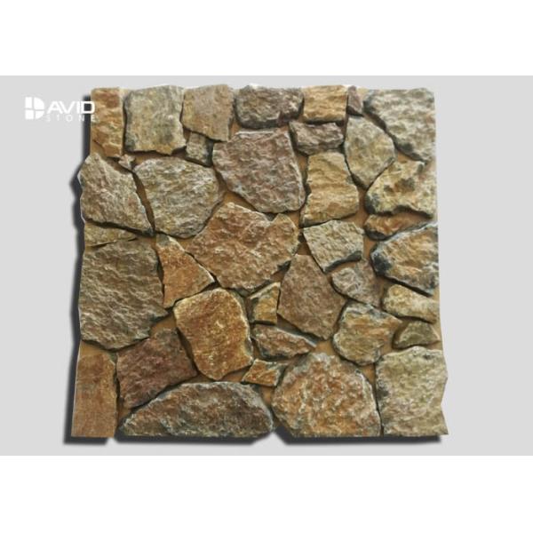 Rusty Color Exterior Limestone Wall Cladding Sound Insulation 3-5cm Thickness