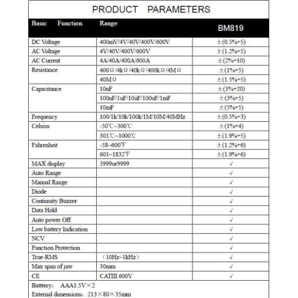 100uF Digital Clamp Tester