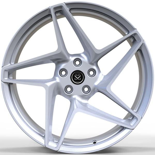 5x130 2 Piece Forged Wheels Silver Alloy Rims 18 Inches