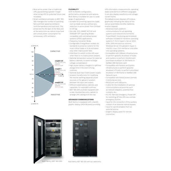 Riello Multi Sentry 160KVA Three-phase UPS with Double Conversion for Telecommunications