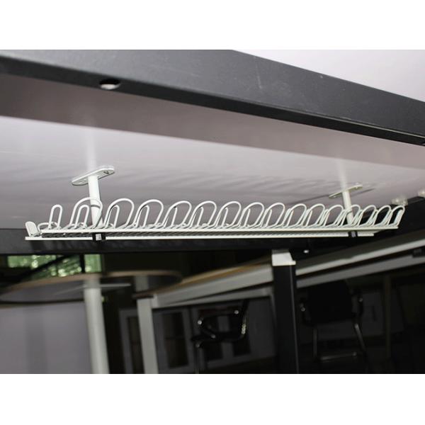 Silver Desk Cable Management Box Charger Trunking Hide Tidy Cover Tray Organiser