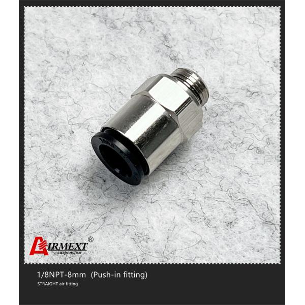 Equal Shape Push In Quick Connect Air Fittings Straight Elbow 1/8NPT-8mm