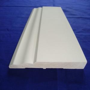 Buy cheap Finger Jointed Pine Wood Baseboard , White Primed Colonial Baseboard 9/16" X 5 product