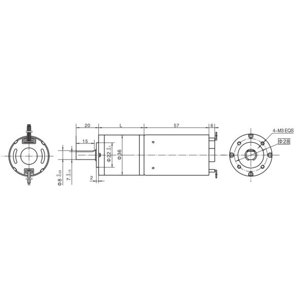Lawn Mower Cylindrical Three Phase Gear Motor DC High Torque