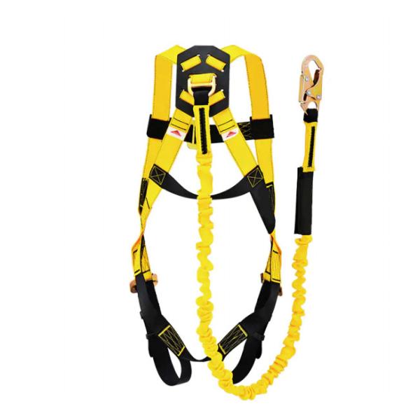 45mm High Strength Polyester Full Body Safety Harness with 25000 Pounds Breaking Strength and ANSI/ASSE Z359.11-2014 Certification