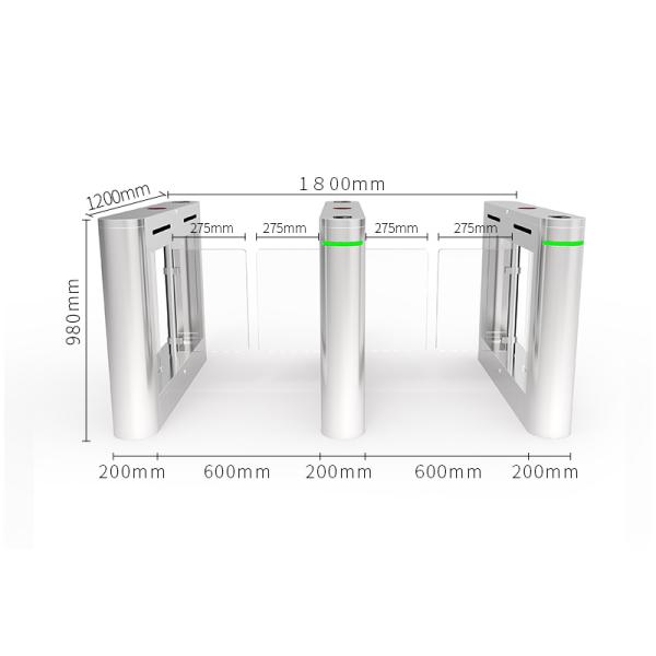 Infrared Anti Pinch Office Building Turnstiles Pedestrian Swing Gates OEM ODM