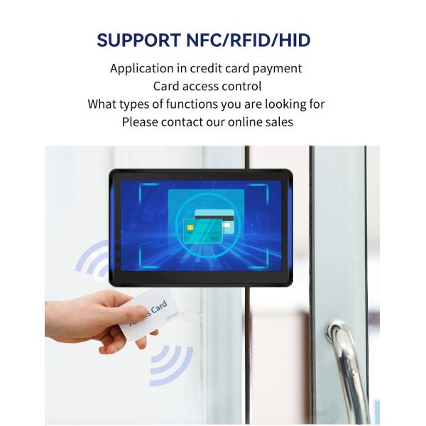 101inch wall mounted business android tablet pc with led light bar conference schedule display