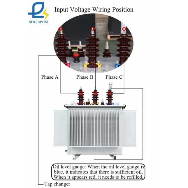 33KV Oil Immersed Transformer 3 Phase Dyn11 Power Voltage Transformer