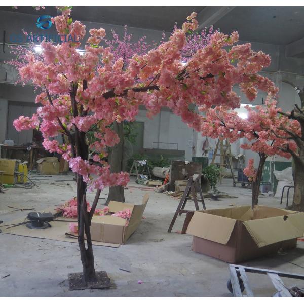 Customized Size Artificial Cherry Blossom Tree With Branch Fire Resistance