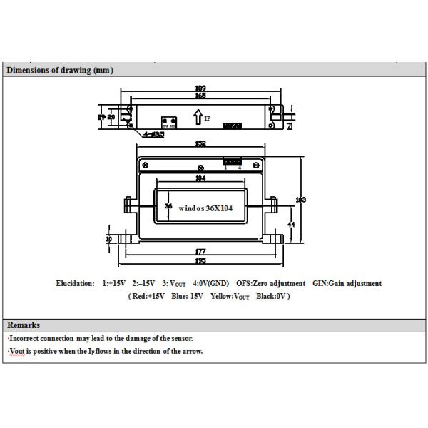 Split Core 4V Output Open Loop Current Transducer CS5000KA 104 X 36 mm