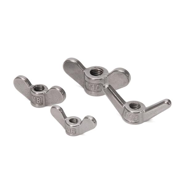 Metric Measurement System Stainless Steel SS304 316 Wing Horn Nuts M15-M45 for CNC Machining Mining Fasteners Customized Size
