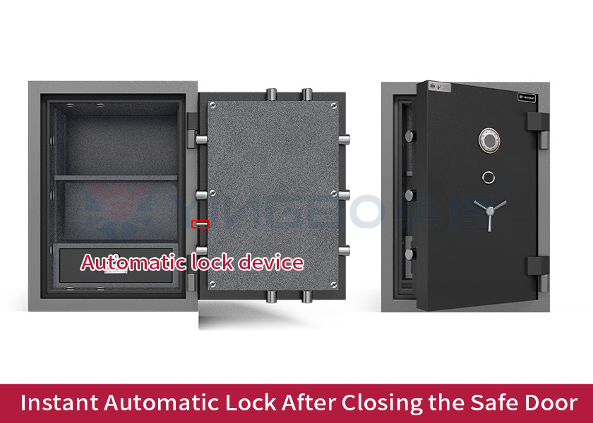 Yingbo Mechanical Lock Fireproof Safe Box Cement Material Fire Rating 2 Hours