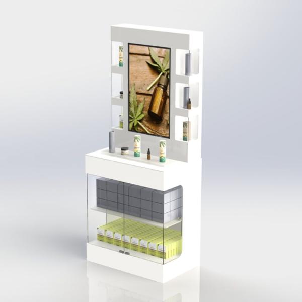 Lucite Crystal Cosmetic Display Stand Floor Essential Oil Rack Display