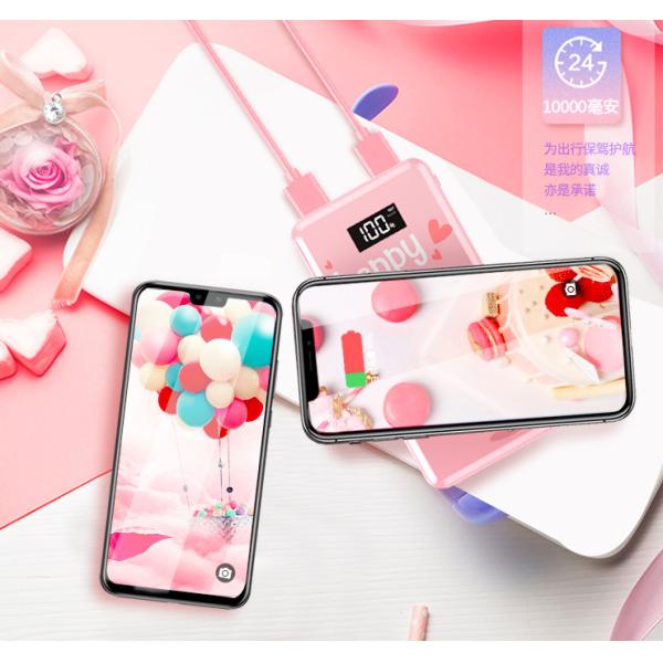 Smart Cute Fantacy Temper Glass Wireless Charging Power Bank With LED Display