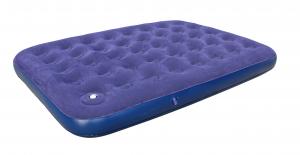 China PVC Double Flocked Airbed 191x137x22cm Twin Bed Air Mattress 300kg max on sale