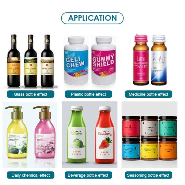 Desktop Wine Labelling Machine Semi Automatic For Plastic Glass Bottles 40pcs/Min