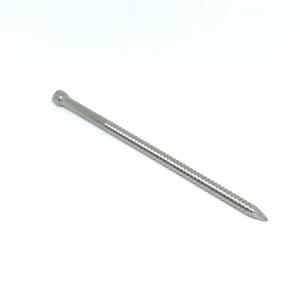 4.0X90MM Flat Lost Head Annular Ring Shank SS Nails For Wood