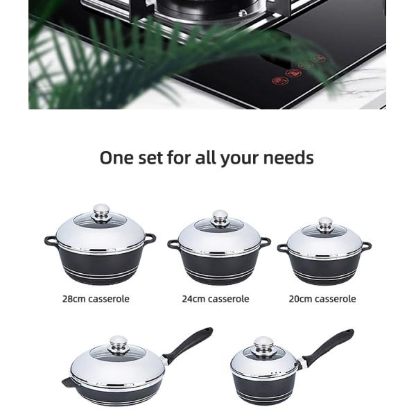 Multifunction 23 Pcs Medical Stone Non Stick Pot Set Cookware Set Aluminum Cooking Pot Set