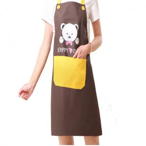 China Household Kitchen Tools And Utensils Flower Printed Adjustable Thickened Kitchen Apron on sale