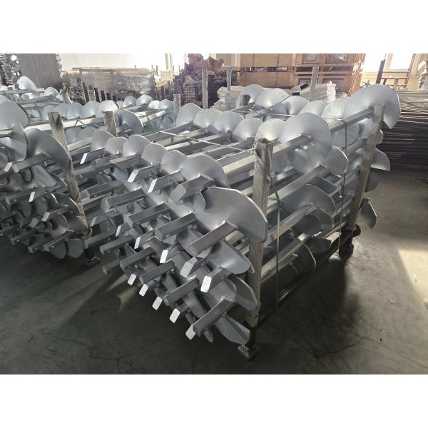 Round Corner Helical Anchor Screw Pile Solid Square Shaft