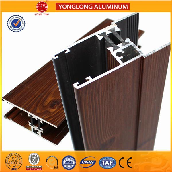 Rich Decoration Wood Finish Aluminium Profiles Colorful Luster 2500T Extrusion